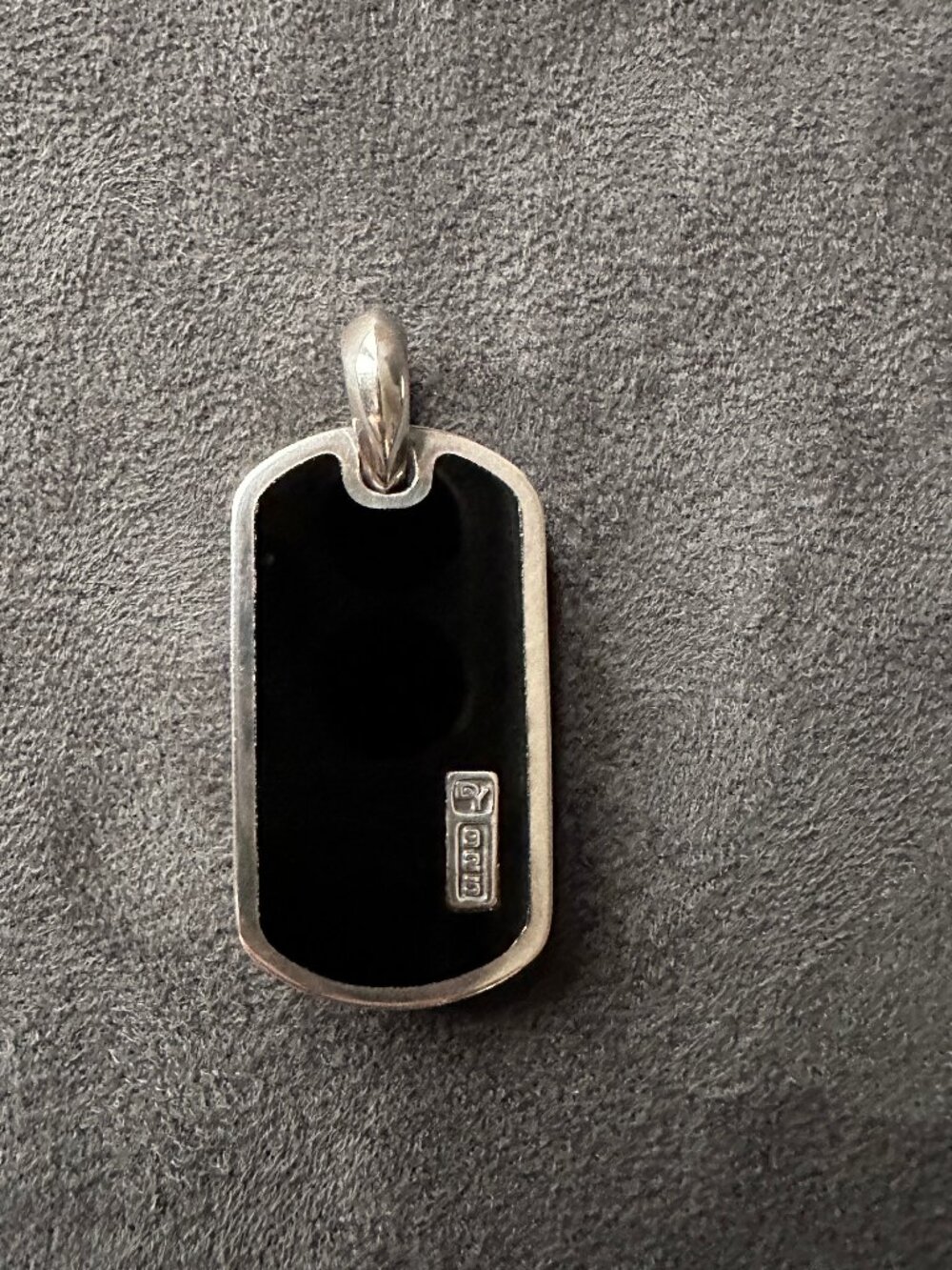 David Yurman Exotic Dog Tag Pendant w/ Black Onyx - Picture 5 of 14